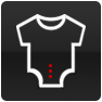 Baby clothes icon